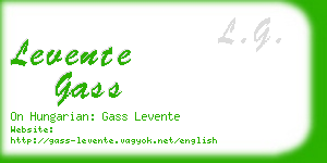 levente gass business card